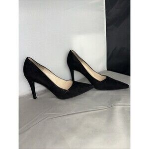 peter kaiser black suede pump U.K. Sz 5.5 US 8